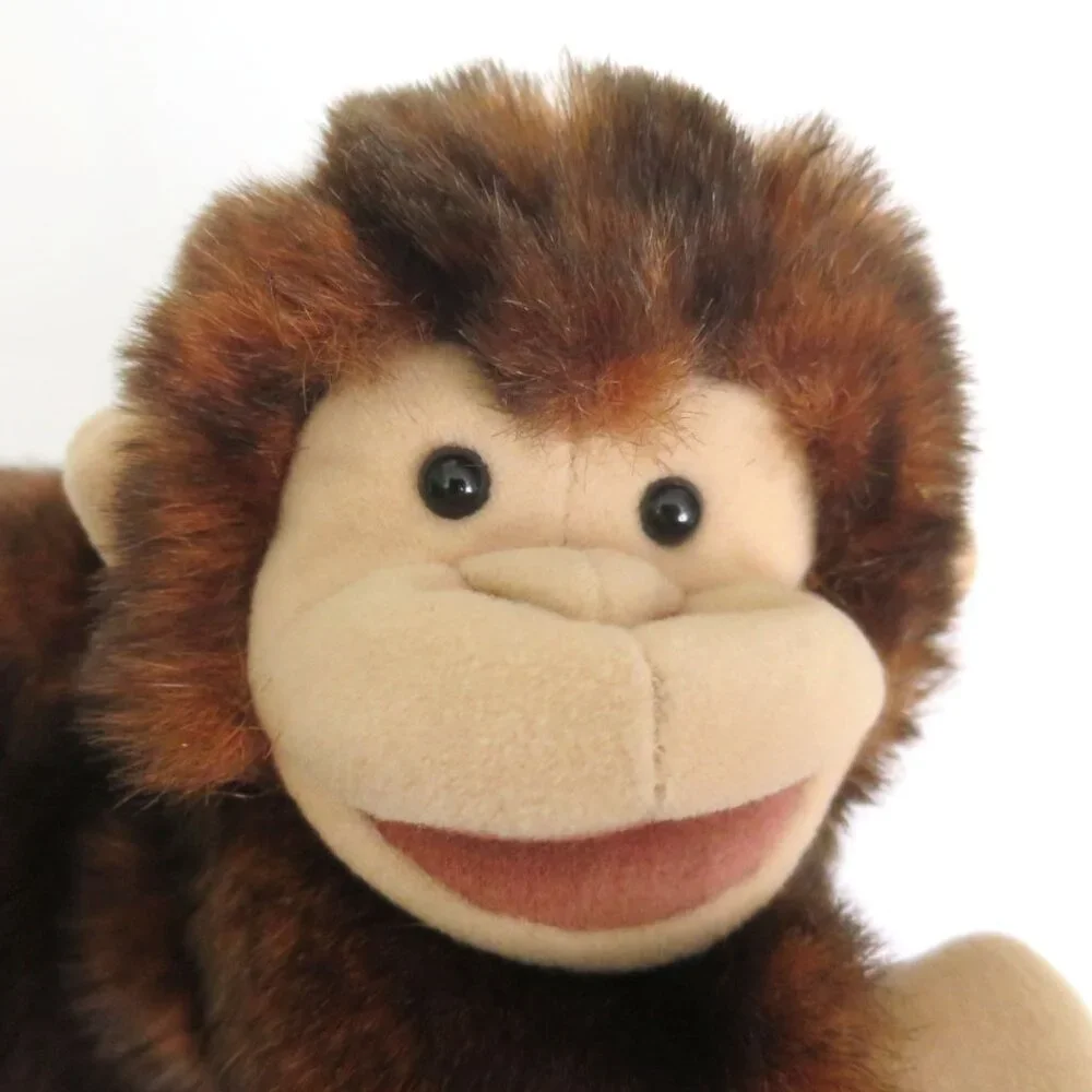 Folkmanis 10" Small Monkey Hand Puppet With Long Tail - Picture 3 of 6